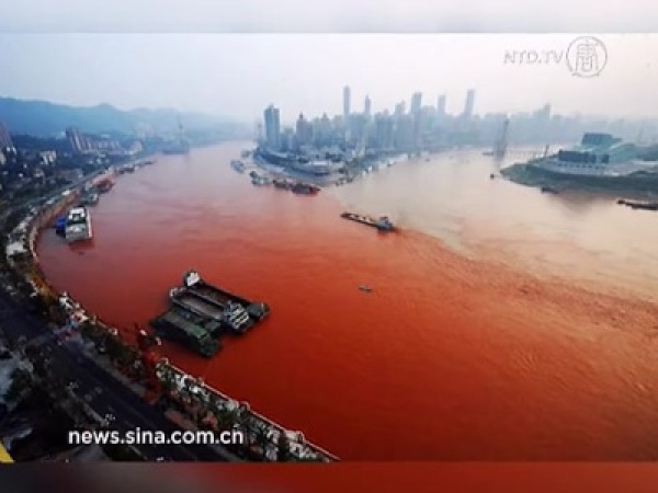【ニュースで学ぶ英語】重慶の揚子江が真っ赤に