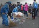 「10.1」 天安門広場から3.5トンのゴミ回収