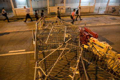 10月20日 香港雨傘運動占拠区の様子