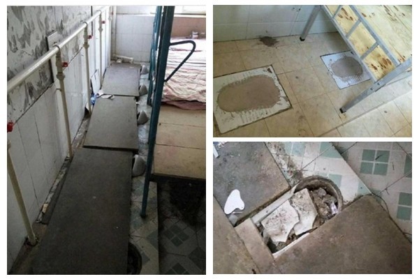 河北省の中学校宿舎　便器丸出しのトイレを部屋に改造でネット炎上